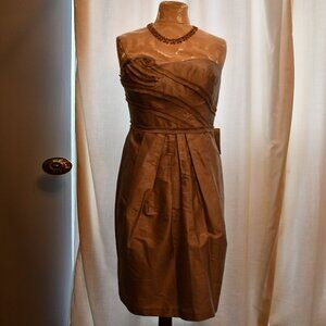 Silver Strapless Dress